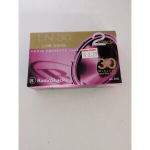 Radio Shack 2-Pack 30 Minute AUDIO CASSETTE TAPES LN-30 (44-910) New  -- 4508